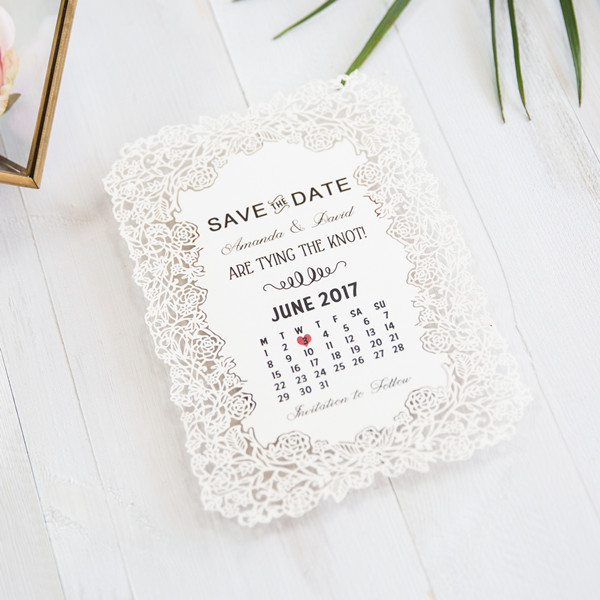 Save the Date Lasercut Karten TFL004